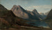 Seit dem Fjord von Fjaerland Supphellebreen - Amaldus Nielsen — Ansicht des Kunstwerks