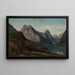 Seit dem Fjord von Fjaerland Supphellebreen - Amaldus Nielsen — gerahmtes Bild an der Wand