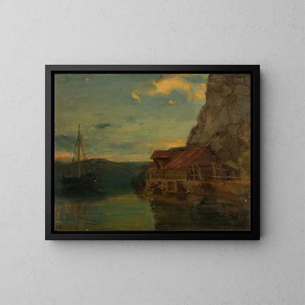 Fra Solsvik in Bergen - Amaldus Nielsen — gerahmtes Bild an der Wand