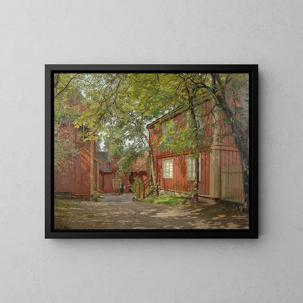 Morgen in Majorstuveien 8 - Amaldus Nielsen — gerahmtes Bild an der Wand
