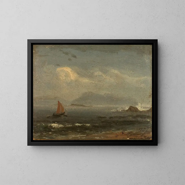 Ambiance pluvieuse à Nua Ryvingen - Amaldus Nielsen — gerahmtes Bild an der Wand