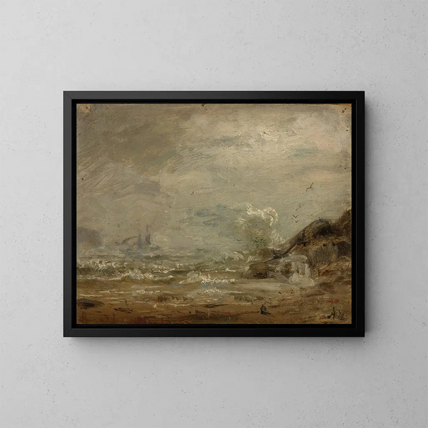 Regen mit Wellen - Amaldus Nielsen — gerahmtes Bild an der Wand