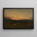 Sonnenuntergang in der Nähe des Bauernhofs - Amaldus Nielsen — gerahmtes Bild an der Wand