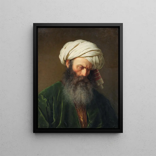 Studie eines Mannes in türkischer Kleidung - Amalia Lindegren — gerahmtes Bild an der Wand
