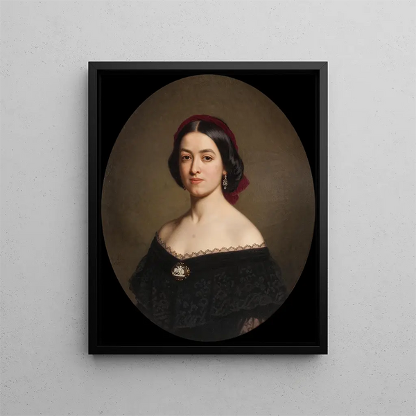 Frau unbekannt - Amalia Lindegren — gerahmtes Bild an der Wand