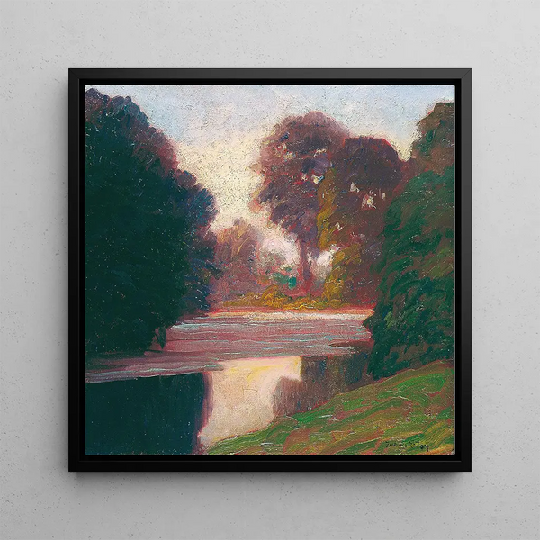 Ambiance du soir au ruisseau - Julius Exter