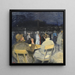 Abendstimmung in einem Park in Paris, im Vordergrund ein Paar beobachtet die Menschenmenge vor ihnen - Christian Clausen — Wandpräsentation des Kunstwerks