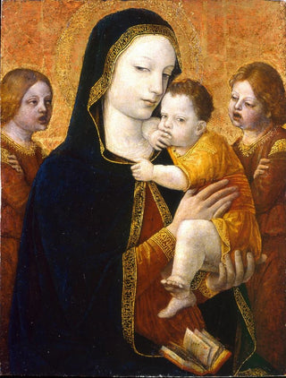 Ambrogio Bergognone - The Virgin and Child with two Angels.webp