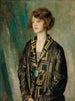 Portrait von Mme Charles Romer-Williams mit einem Jade-Anhänger - Ambrose McEvoy — Ansicht des Kunstwerks