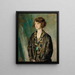 Portrait von Mme Charles Romer-Williams mit einem Jade-Anhänger - Ambrose McEvoy — gerahmtes Bild an der Wand