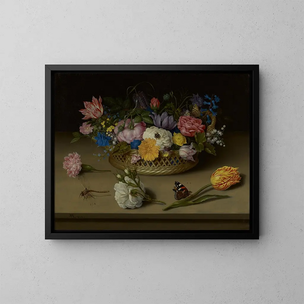 Stillleben mit Blumen - Ambrosius Bosschaert der Ältere — gerahmtes Bild an der Wand