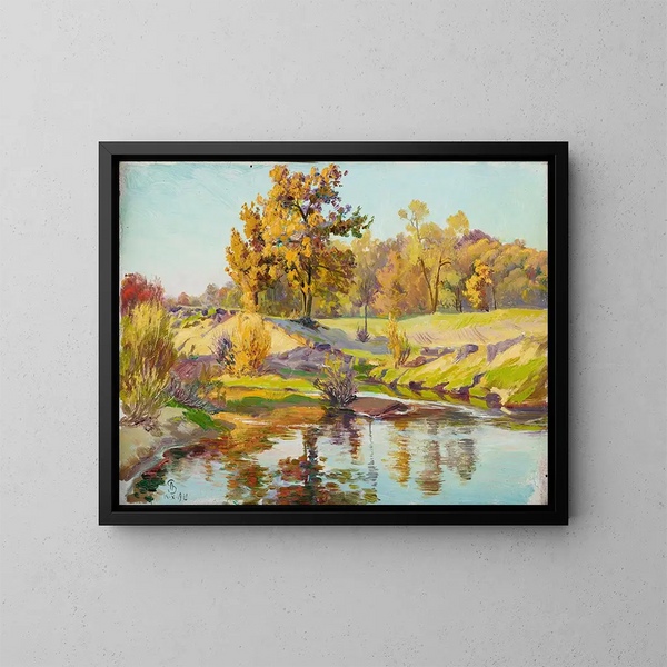 Sonniger Herbst - Ambroży Sabatowski — gerahmtes Bild an der Wand