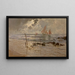 Segelboote im Ärmelkanal bei klarem Wetter in der Nähe von Carolles - Amédée Julien Marcel Clément — gerahmtes Bild an der Wand