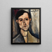 Ein Mann - Amedeo Modigliani — gerahmtes Bild an der Wand
