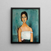 Christine - Amedeo Modigliani — gerahmtes Bild an der Wand