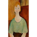 Mädchen in grüner Bluse - Amedeo Modigliani — Ansicht des Kunstwerks