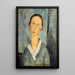 Mädchen in Matrosenbluse - Amedeo Modigliani — gerahmtes Bild an der Wand