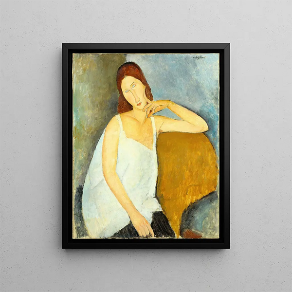 Jeanne Hébuterne - Amedeo Modigliani — gerahmtes Bild an der Wand