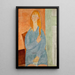 Reproduktion des Gemäldes Junge sitzende Mädchen mit geflochtenen Haaren, junges Mädchen in Blau - Amedeo Modigliani