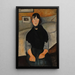 Junge Frau des Volkes - Amedeo Modigliani — gerahmtes Bild an der Wand