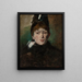 Portrait einer Dame - Amerikanische Schule — gerahmtes Bild an der Wand