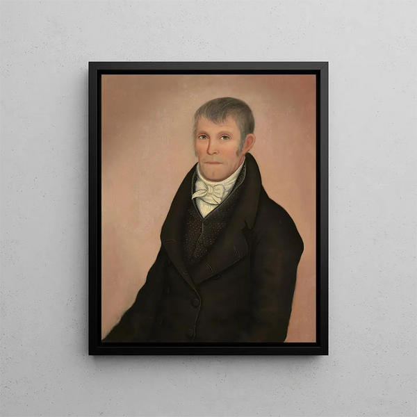 Portrait eines Edelmanns - Ammi Phillips — gerahmtes Bild an der Wand