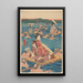 Reproduktion des Gemäldes Traversée d'une Large Rivière - Andō Hiroshige
