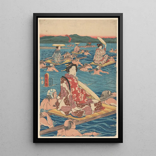And Hiroshige - Fording a Broad River.webp