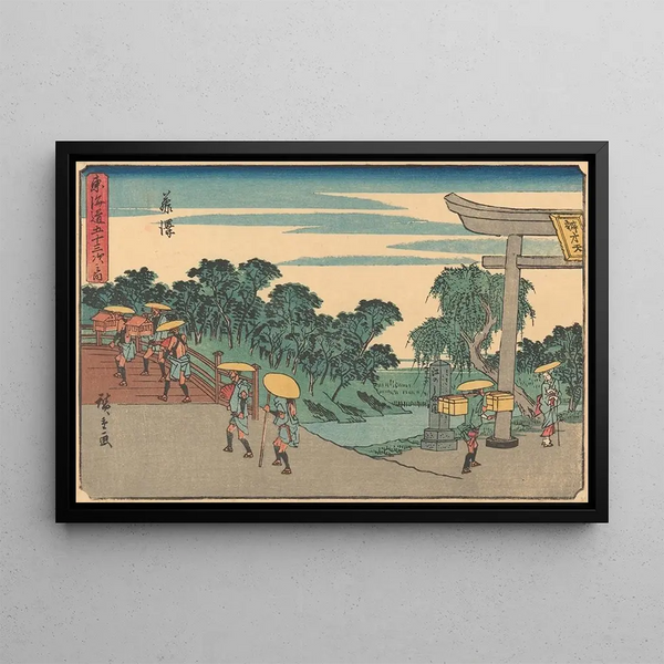 Fujisawa - Andō Hiroshige — gerahmtes Bild an der Wand