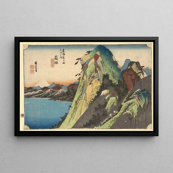 Hakone, der See Kosui - Andō Hiroshige — gerahmtes Bild an der Wand