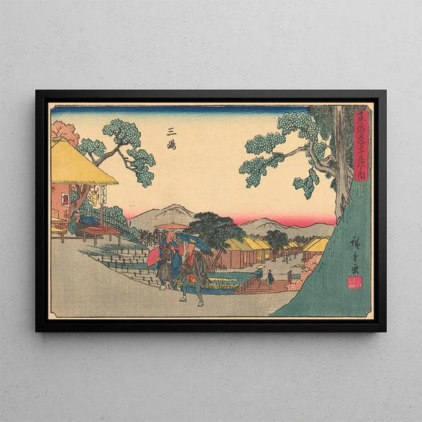 Mishima - Andō Hiroshige — gerahmtes Bild an der Wand