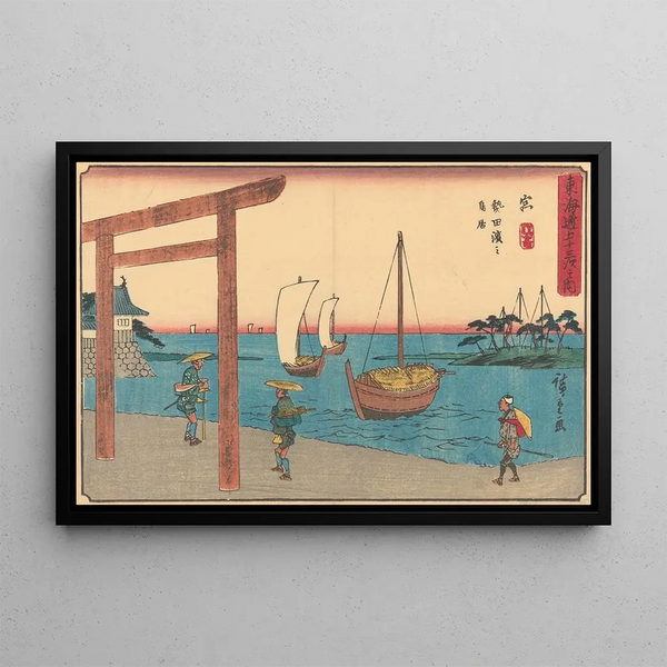 Miya - Andō Hiroshige — gerahmtes Bild an der Wand