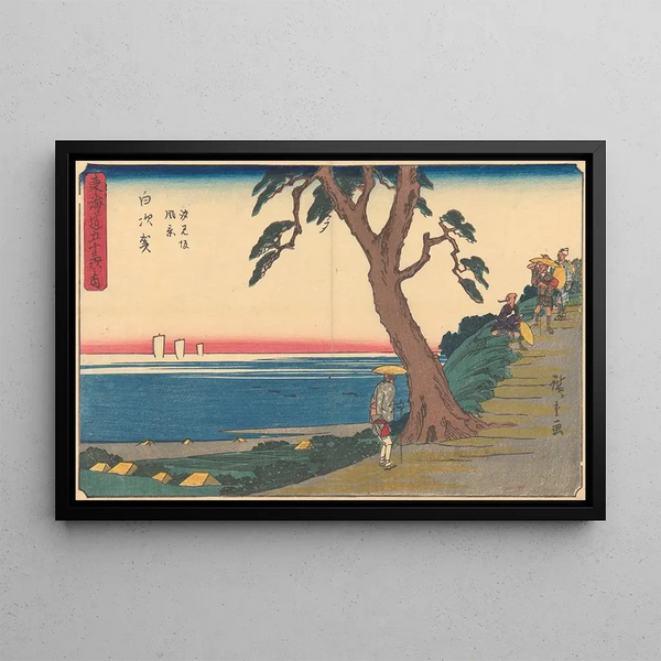 Shirasuka - Andō Hiroshige — gerahmtes Bild an der Wand