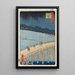 plötzlicher Regenschauer auf der Brücke Ohashi und Atake - Andō Hiroshige — gerahmtes Bild an der Wand