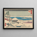 Marches du temple sous la neige - Andō Hiroshige — gerahmtes Bild an der Wand