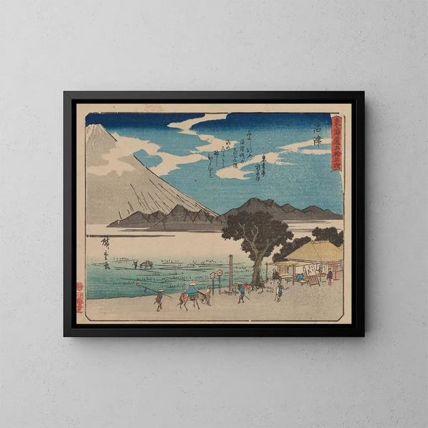 Tokaido gojusantsugi, planche 13 - Andō Hiroshige — gerahmtes Bild an der Wand