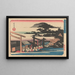 berühmte Orte von Shiba Shimei - Andō Hiroshige — gerahmtes Bild an der Wand