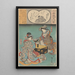 Zwei Frauen, die ein Spiel spielen - Andō Hiroshige — gerahmtes Bild an der Wand