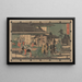 Yoshiwara Cinq Ronin Six Femmes - Andō Hiroshige — gerahmtes Bild an der Wand