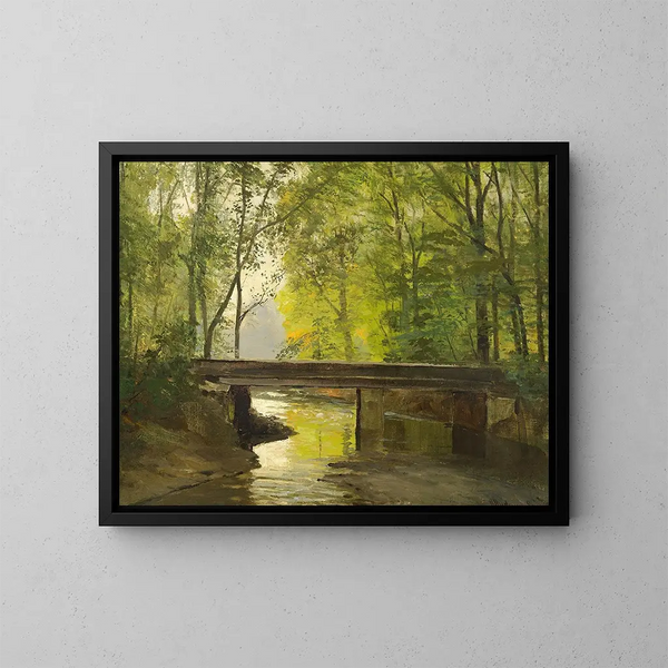 Durch einen Sommerwald - Anders Andersen-Lundby — gerahmtes Bild an der Wand