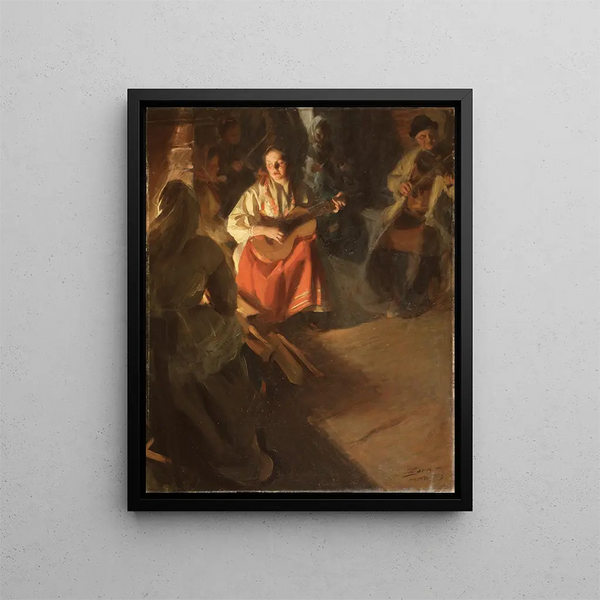 Eine musikalische Familie - Anders Zorn — gerahmtes Bild an der Wand