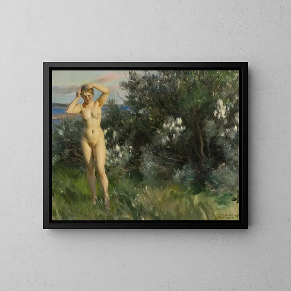 Am Ufer des Siljan-Sees - Anders Zorn — gerahmtes Bild an der Wand