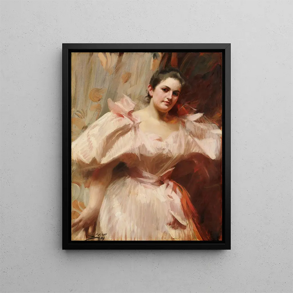 Frieda Schiff 1876-1958 später Mme Felix M. Warburg - Anders Zorn — gerahmtes Bild an der Wand