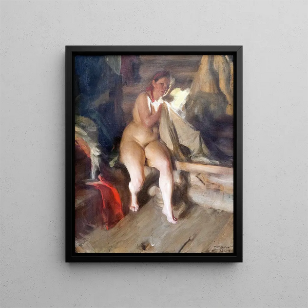 In der Loft - Anders Zorn — gerahmtes Bild an der Wand