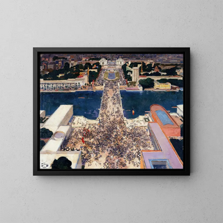 Andr Victor douard Devambez - La colline de Chaillot pendant lexposition Internationale de 1937 vue de la Tour Eiffel.webp
