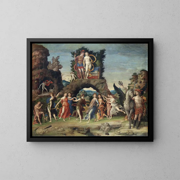 Le Parnasse - Andrea Mantegna — gerahmtes Bild an der Wand