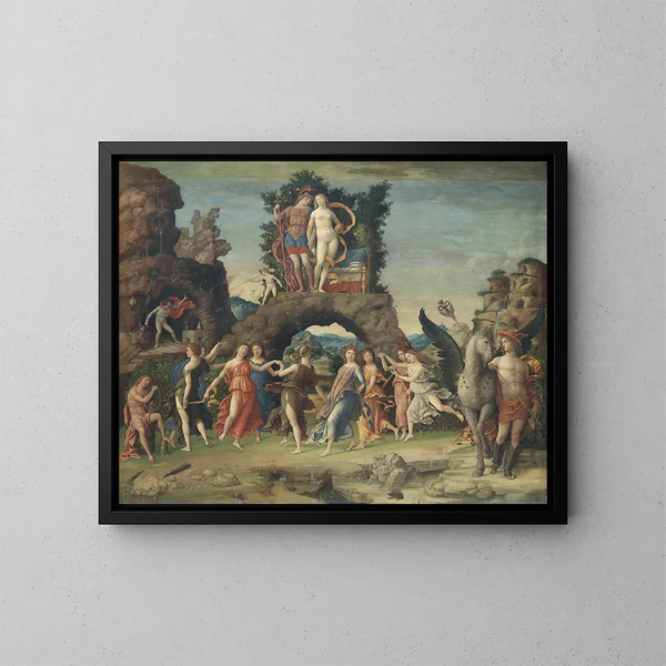 Parnasse - Andrea Mantegna — gerahmtes Bild an der Wand