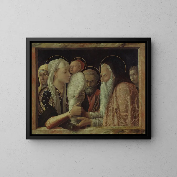 Die Präsentation - Andrea Mantegna — gerahmtes Bild an der Wand