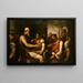 Der Christus vor Pilatus - Andrea Schiavone — gerahmtes Bild an der Wand