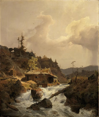 Andreas Achenbach - Norwegische Landschaft mit Sgemhle.webp